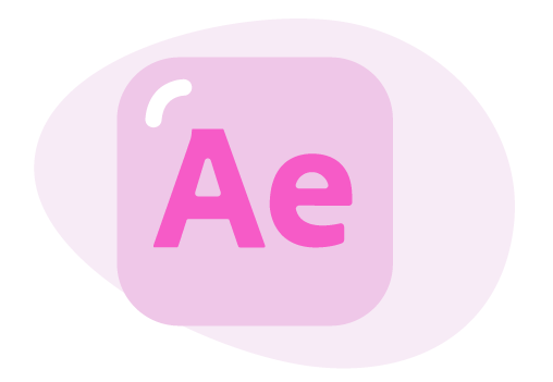Graphic used to represent the Adobe After Effects logo.