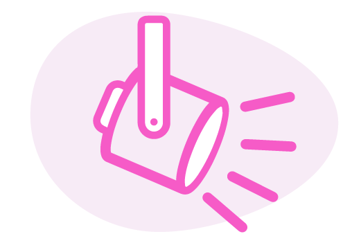 Graphic used to represent the lighting process.