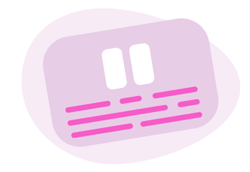 Graphic used to represent the subtitling process.