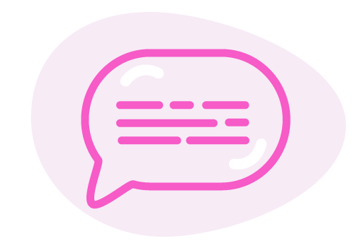 Graphic used to represent the subtitling process.