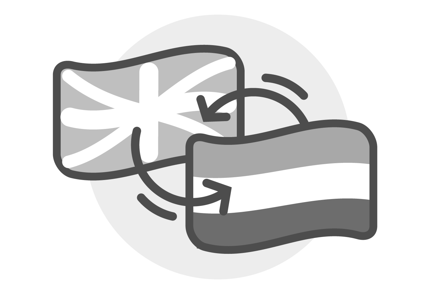 Graphic used to represent the translation process.